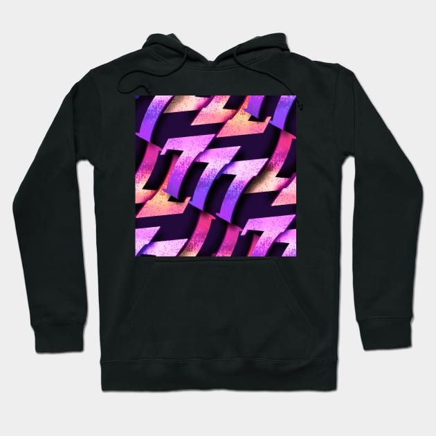 777 Lucky Number Pattern Hoodie by CreativeOpus